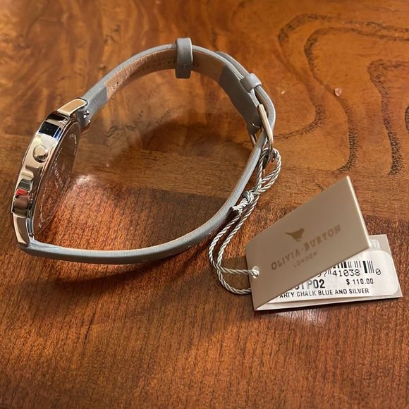 NWT OLIVIA BURTON
Women's Tea Party Navy Leather Strap Watch 34mm - Picture 5 of 6